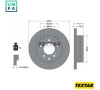 2x BRAKE DISC 92203103 FOR SSANGYONG STAVIC/II TURISMO/KORANDO RODIUS KYRON 2.3L