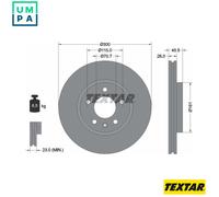 Textar 92205605 Brake Disc
