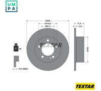 2x BRAKE DISC 92228800 FOR RENAULT MASTER/III/Platform/Chassis/Van VAUXHALL