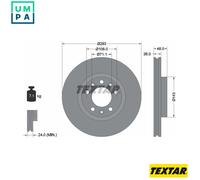 2x BRAKE DISC 92232503 FOR PEUGEOT PARTNER/Box/Body/MPV RIFTER 407/SW/Van 605