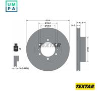 2x BRAKE DISC 92274903 FOR TOYOTA SW4/HILUX FORTUNER 1GD-FTV 2.8L 2TR-FE 2.7L