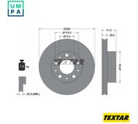 2x BRAKE DISC 92275003 FOR PEUGEOT MANAGER/Platform/Chassis/Van/Bus BOXER 3.0L