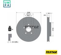 2x BRAKE DISC 92315703 FOR TOYOTA 3ZR-FAE 2.0L 2ZR-FXE 1.8L 8NR-FTS 1.2L 4cyl