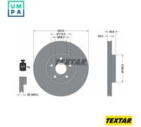 2x BRAKE DISC 92343203 FOR MG 15E4E 1.5L 4cyl MG HS