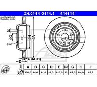 ATE 24.0114-0114.1 Brake disc