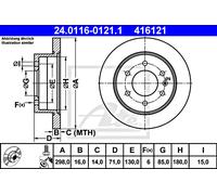 Rear Brake Disc MB VW:906,2E,2F,909,SPRINTER,CRAFTER 30-50,30-35 2E0615601A