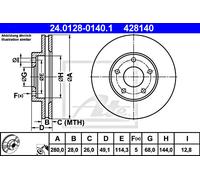 ATE 24.0128-0140.1 Brake disc
