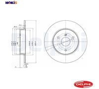 2x DELPHI BG3526 Brake Discs Front For Smart Cabrio City-Coupe Crossblade Fortwo