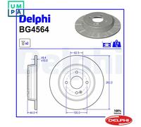 2x BRAKE DISC BG4564 FOR HYUNDAI ACCENT i20/Hatchback/Van/ELITE/CROSS/ACTIVE i20