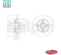 2x BRAKE DISC BG9021RS FOR PEUGEOT 307/SW/Van/Break/CC CITROEN C4/Hatchback 1.4L