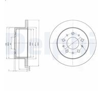 2X Brake disc DELPHI BG4061 for PEUGEOT BOXER Van 2 2016-2019