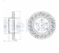 2X Brake disc DELPHI BG4142C for MERCEDES-BENZ E-CLASS (W212) 2.2 2009-2015
