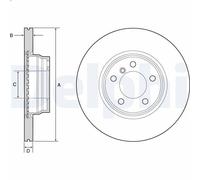 2X Brake disc DELPHI BG4458C for BMW 3 (F30, F80) 2 2011-2016