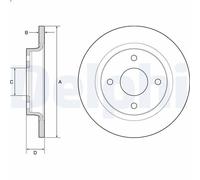 2X Brake disc DELPHI BG4954C for FIESTA VII (HJ, HF) 1 2020-2022