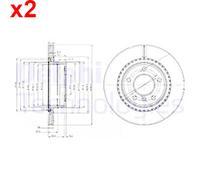 2X Brake Disc DELPHI Fits BMW SYM Joymax 250 E3 34216792227