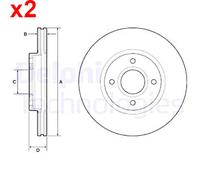 DELPHI BG4569C Brake disc