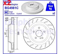 DELPHI BG4981C Brake disc