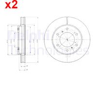 DELPHI BG4257 Brake disc