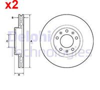 DELPHI BG4669C Brake disc