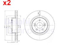 DELPHI BG4111 Brake disc