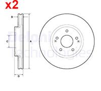 DELPHI BG4809C Brake disc