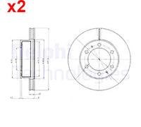 DELPHI BG4211C Brake disc