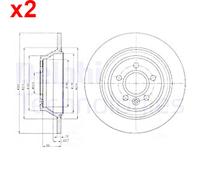 DELPHI BG4238C Brake disc