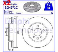 2X Brake Disc DELPHI Fits VW Amarok Platform/Chassis Crafter 2N0615601