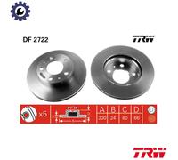 2x BRAKE DISC DF2722 FOR PEUGEOT MANAGER/Platform/Chassis/Van/Bus BOXER/FURGON