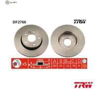 2x BRAKE DISC DF2766 FOR LAND ROVER RANGE/II/SUV/Mk 21/14L 4cyl RANGE ROVER I