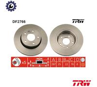2x BRAKE DISC DF2766 FOR LAND ROVER RANGE/II/SUV/Mk 21/14L 4cyl RANGE ROVER I