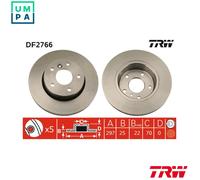 2x BRAKE DISC DF2766 FOR LAND ROVER RANGE/II/SUV/Mk 21/14L 4cyl RANGE ROVER I