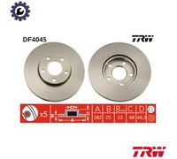 2x BRAKE DISC DF4045 FOR VW AFY/AWT/ARG/APT/ADR/AEB/AUG/ATW/APU/ANB 1.8L 4cyl