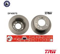 TRW DF4087S Brake Disc for MERCEDES-BENZ,VW