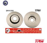 2x BRAKE DISC DF4125S FOR AUDI 100 500 A6/S6 A8/S8 AAN 2.2L 5cyl 100AFB 2.5L A8