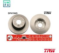 TRW Brake Disc DF4194S Vented for Land Rover Discovery Mk II