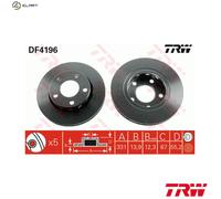 2x BRAKE DISC DF4196 FOR MERCEDES-BENZ OM 612.963 2.7L 5cyl M-CLASS 3.7L 6cyl