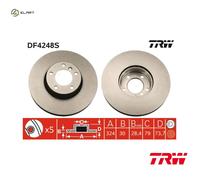 2x BRAKE DISC DF4248S FOR BMW M47D20 2.0L 4cyl 5 E39 M57D25 M51D25 2.5L M54B30