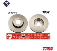 2x BRAKE DISC DF4248S FOR BMW M47D20 2.0L 4cyl 5 E39 M57D25 M51D25 2.5L M54B30