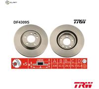 TRW Brake disc DF4309S 333 32,5 5 120 Vented Painted High-carbon VOLKSWAGEN: Transporter 5, Transporter 5 Bus, Multivan 5 (7HM