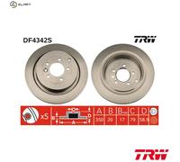 2x BRAKE DISC DF4342S FOR LAND ROVER DISCOVERY/IV/VAN RANGE/SPORT/SUV/III/Mk