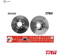 TRW Brake disc Vented DF4359 Brake rotor,Brake discs BMW,5 Limousine (E60),5 Touring (E61)