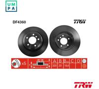 2x BRAKE DISC DF4360 FOR BMW N46 B20 CD 2.0L 4cyl 5 SERIES N52B25BE 2.5L 6cyl