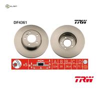 2x BRAKE DISC DF4361 FOR BMW N52 B25 BE 2.5L M54 B30 3.0L N52 B30 BF 3.0L 6cyl