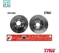 2x BRAKE DISC DF4388 FOR BMW X3/SAV/E83 N47D20C/A N46B20B M47D20 2.0L 4cyl 2.5L