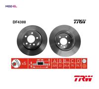 2x BRAKE DISC DF4388 FOR BMW X3/SAV/E83 N47D20C/A N46B20B M47D20 2.0L 4cyl 2.5L