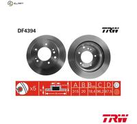 TRW DF4394 Brake disc