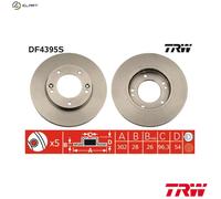TRW DF4395S Brake Disc for KIA
