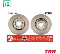 2x BRAKE DISC DF4415S FOR TOYOTA COROLLA/Verso/QUEST/ALTIS 1ZZ-FE 1.8L 4cyl