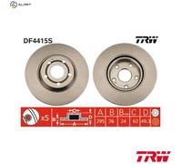 2x BRAKE DISC DF4415S FOR TOYOTA COROLLA/Verso/QUEST/ALTIS 1ZZ-FE 1.8L 4cyl